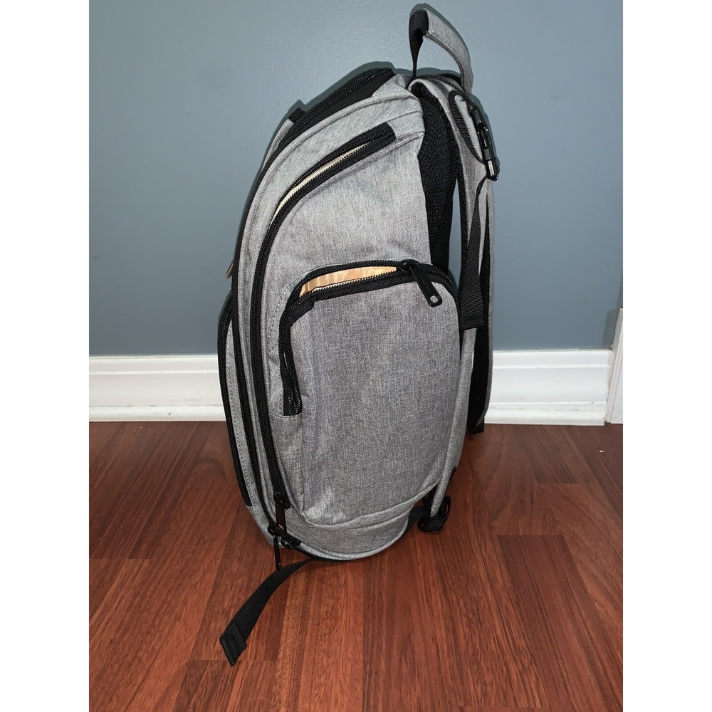 Mancro Diaper Bag Backpack, Large Multifunction Waterproof Gray - Picture 2 of 10